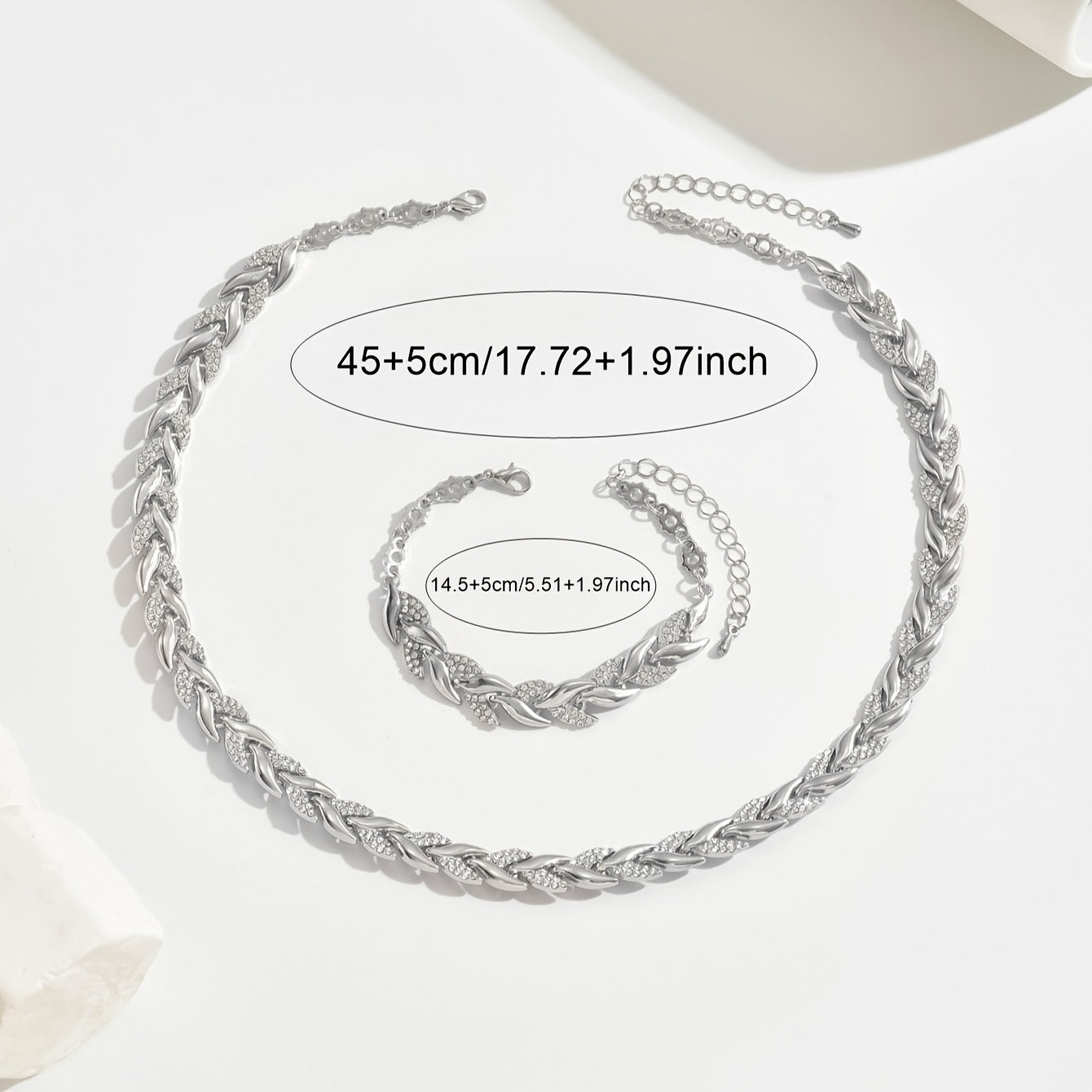 De Elegante Glazen Strass Vissenstaart Set