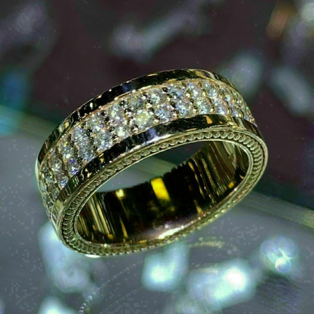 Groene Kristallen Pavé Ring