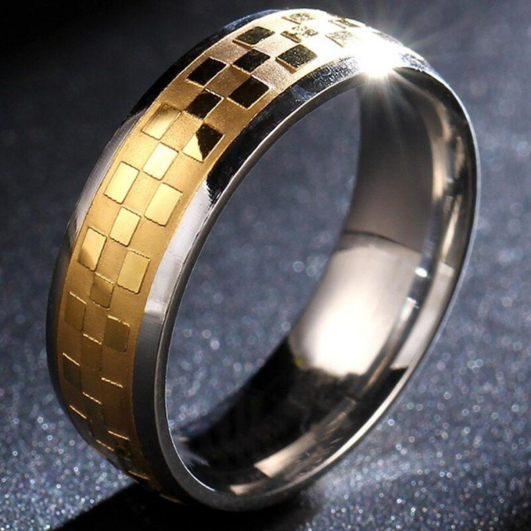 Gevlekt Gouden Zwarte Ring