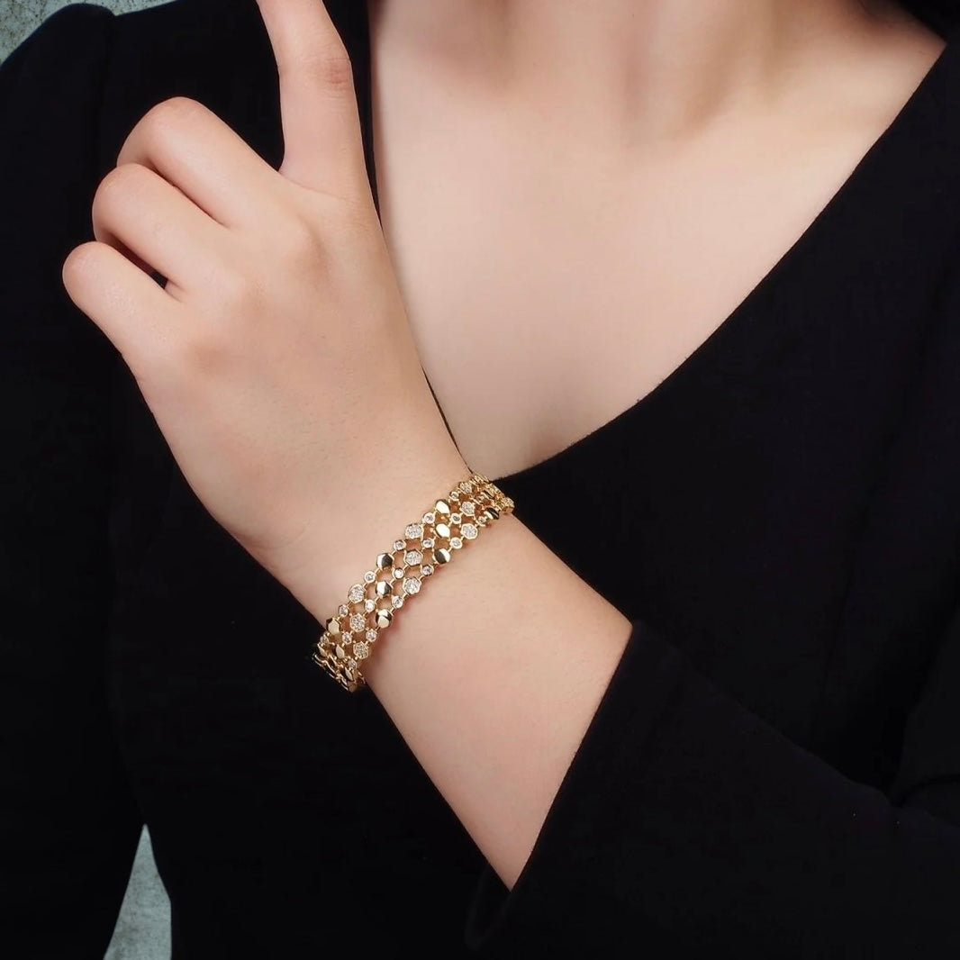 Gavriella Hexagonale Cuff Armband