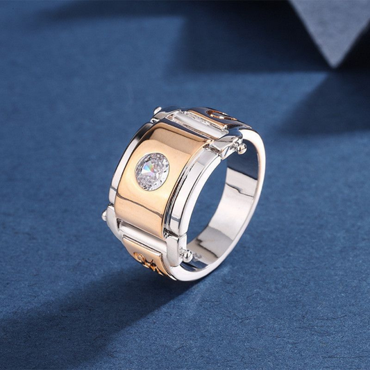 Moderne Stalen Accent Ring