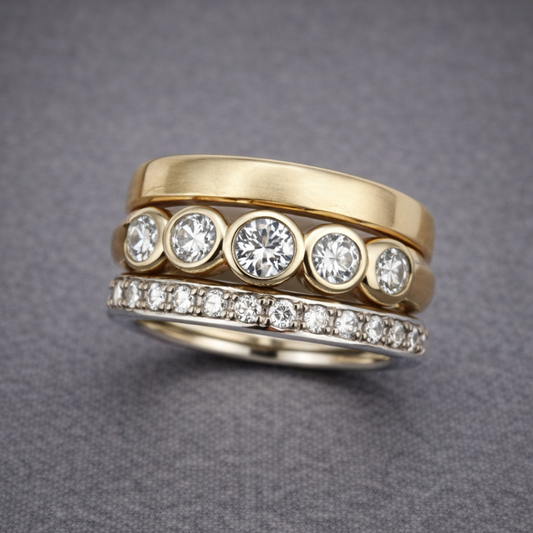Klassieke Gouden Diamanten Jubileumring