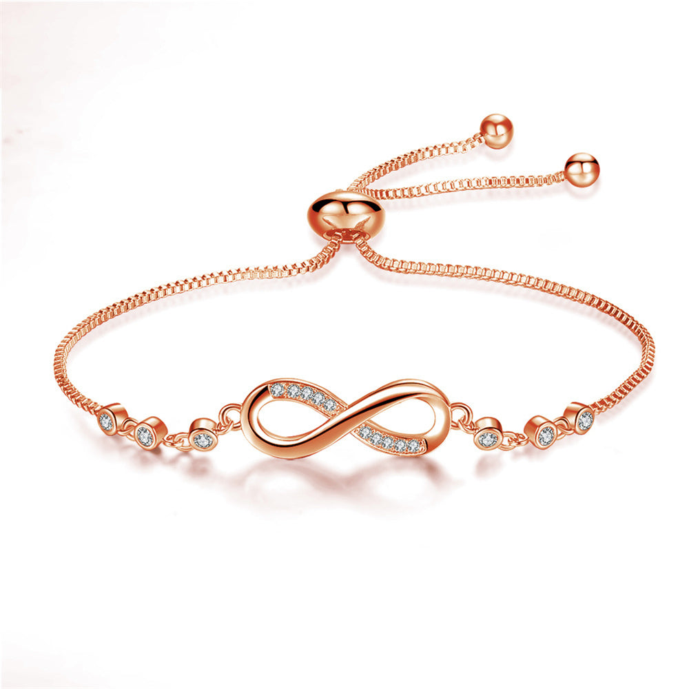 Verstelbare Infinity Armband in Zilver