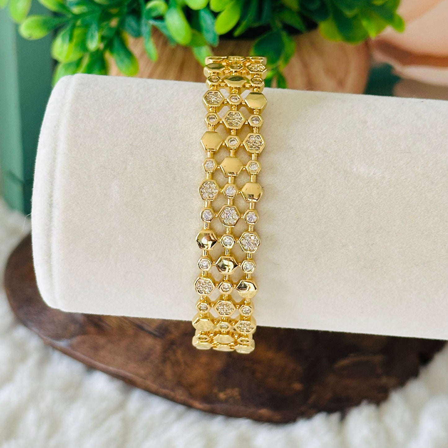 Gavriella Hexagonale Cuff Armband