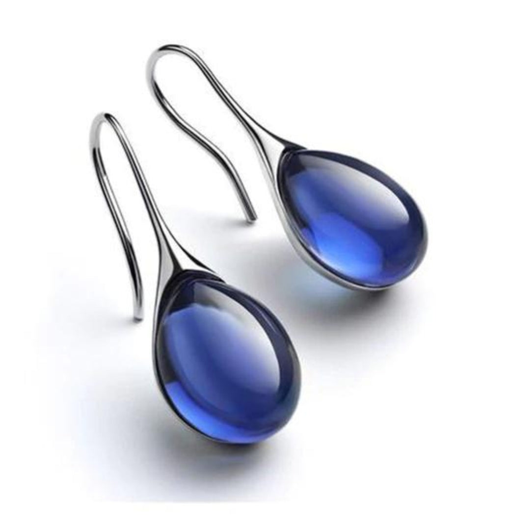 Kristallen Dangle Oorbellen in Goud en Zilver