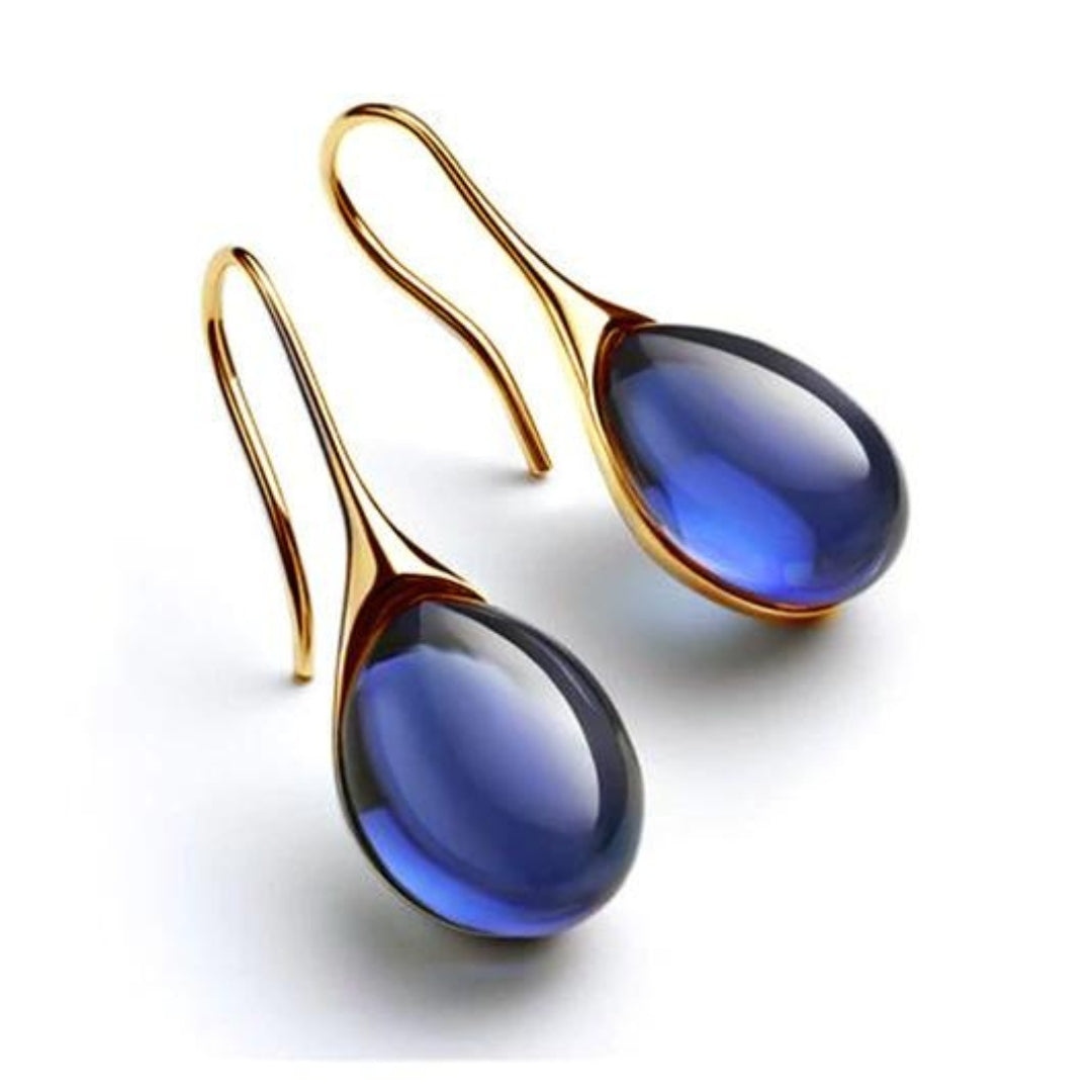 Kristallen Dangle Oorbellen in Goud en Zilver