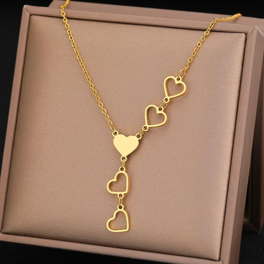 Gouden en Zilveren Hart Ketting