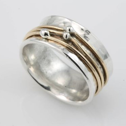 Vintage Gouden Laagjes Zilveren Ring