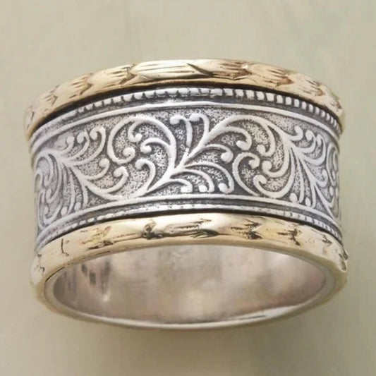 Vintage Gouden & Zilveren Ring