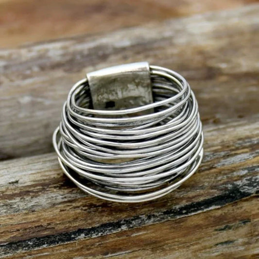 Vintage Laagjes Zilveren Ring