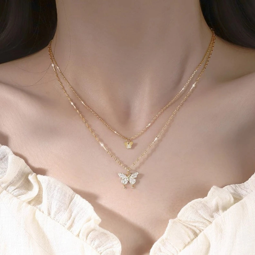 Glitterende Vlinderketting