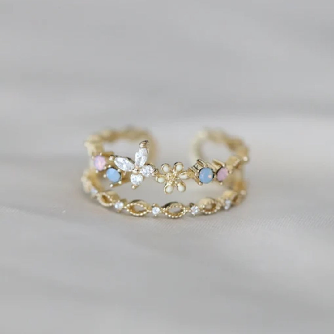 Vintage Bloem Gouden Ring