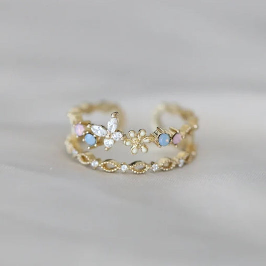 Vintage Bloem Gouden Ring