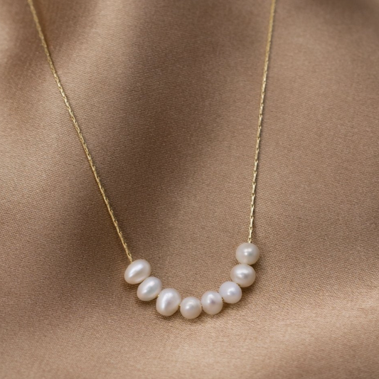 Zoetwater Parel in Gouden Ketting | Duurzame Ocean-Inspirerende Sieraden
