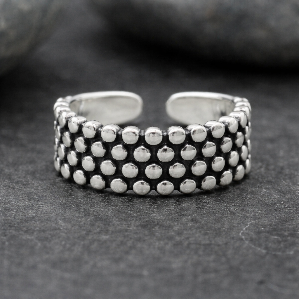 Florence | Vintage Polka Dot Ring van Sterling Zilver