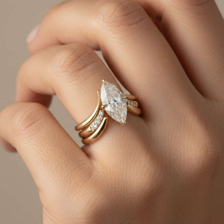 Druppel Kroon Gouden Ring