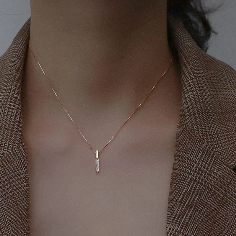 Elegante Ketting met Zirkonia's in Goud