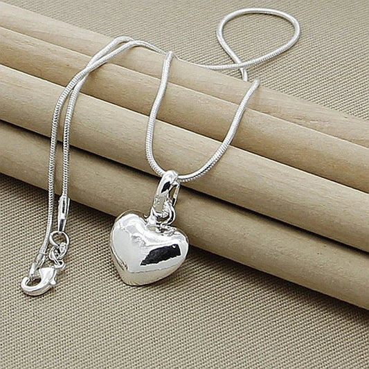 Zilveren Hart Ketting