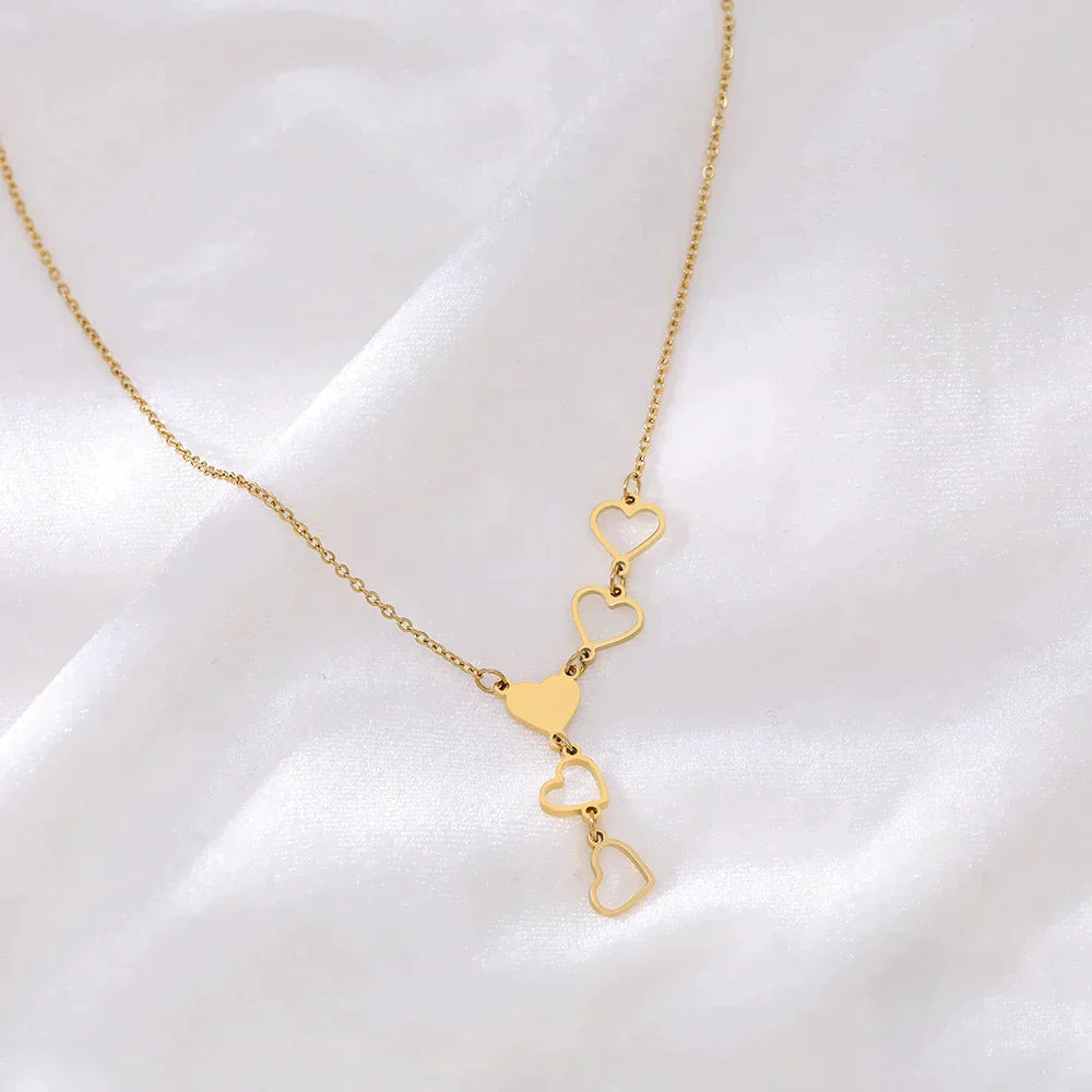 Gouden en Zilveren Hart Ketting