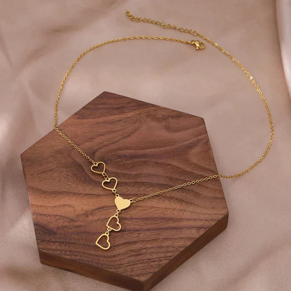 Gouden en Zilveren Hart Ketting