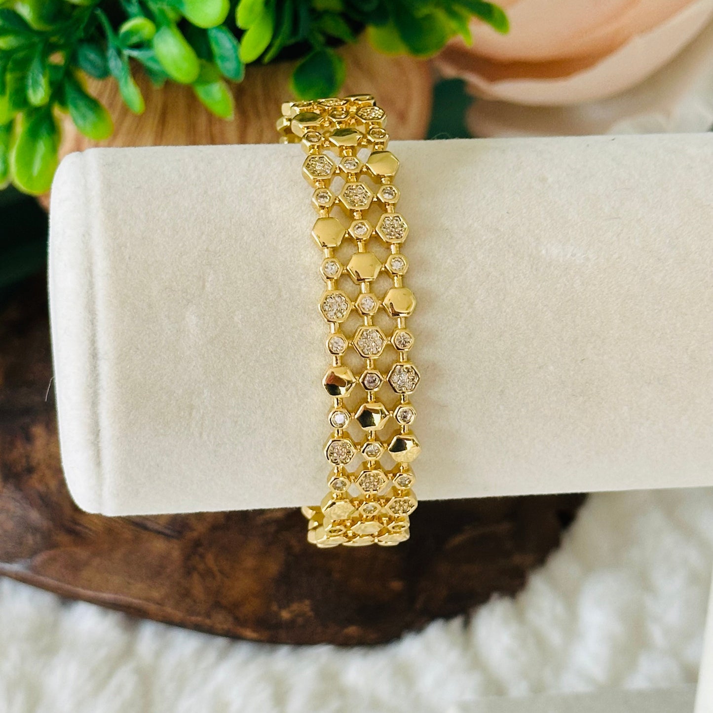 Gavriella Hexagonale Cuff Armband