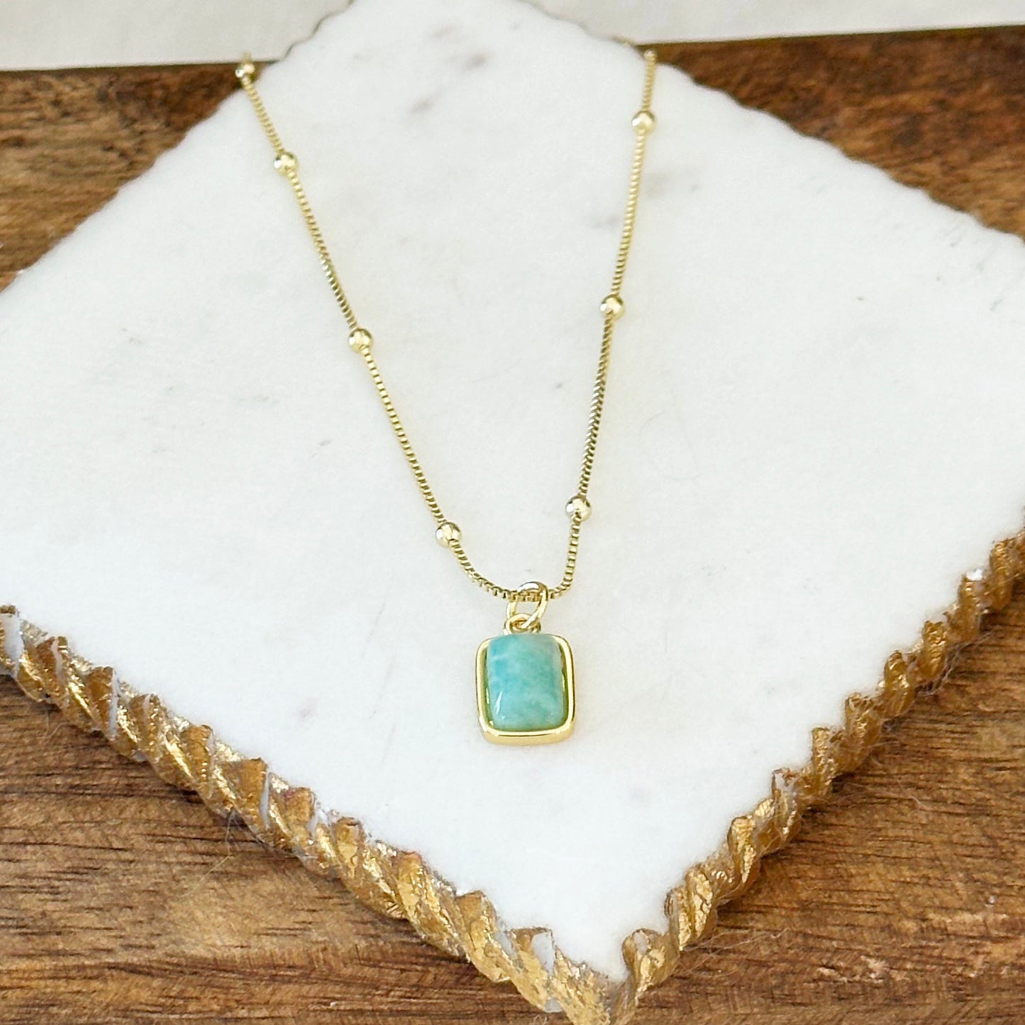 Briella Amazoniet Edelsteen Ketting