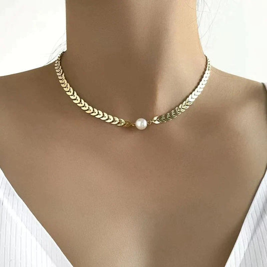 Griekse Parelketting in Goud