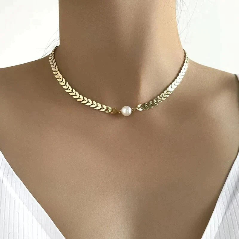 Griekse Parelketting in Goud