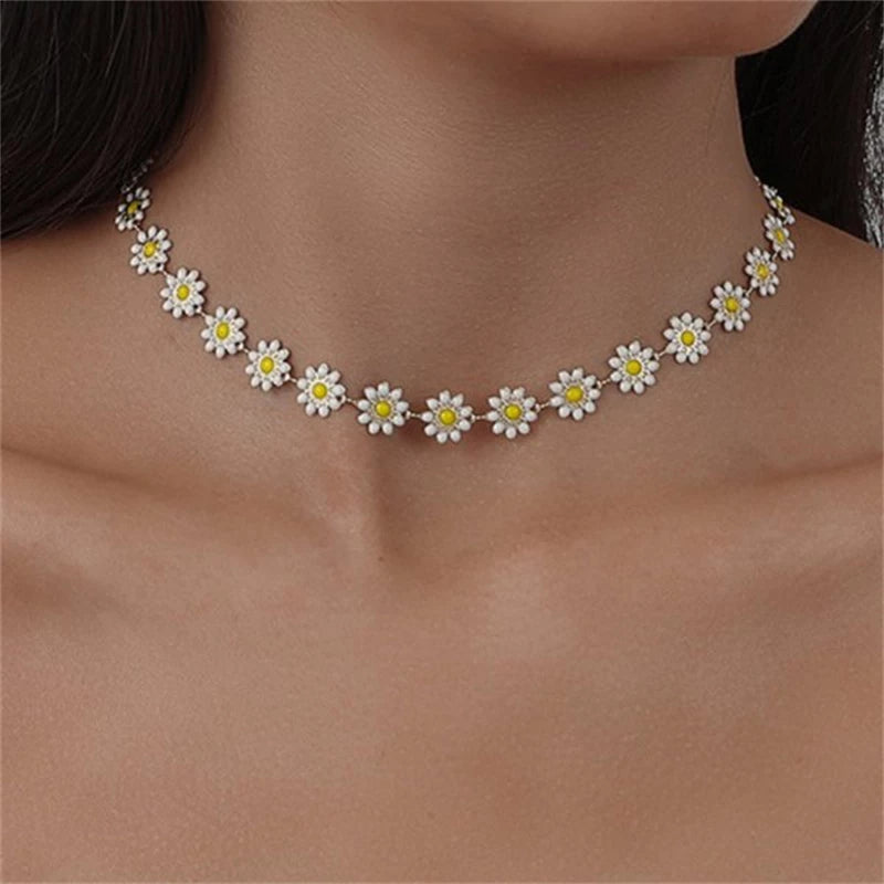 Gouden Daisy Ketting
