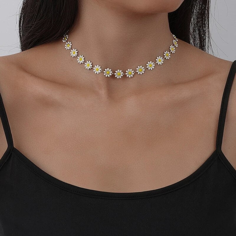 Gouden Daisy Ketting