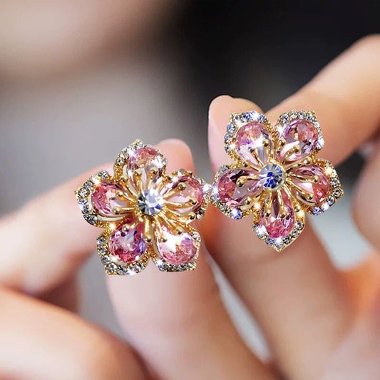 Multikleurige Zirkonia Oorbellen in Sterling Zilver