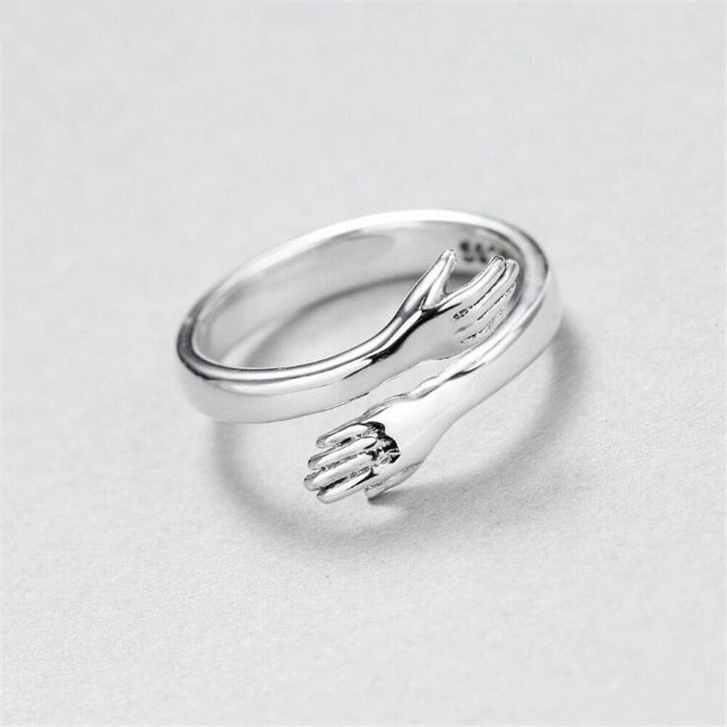 Zilveren Verstelbare Huggie Ring