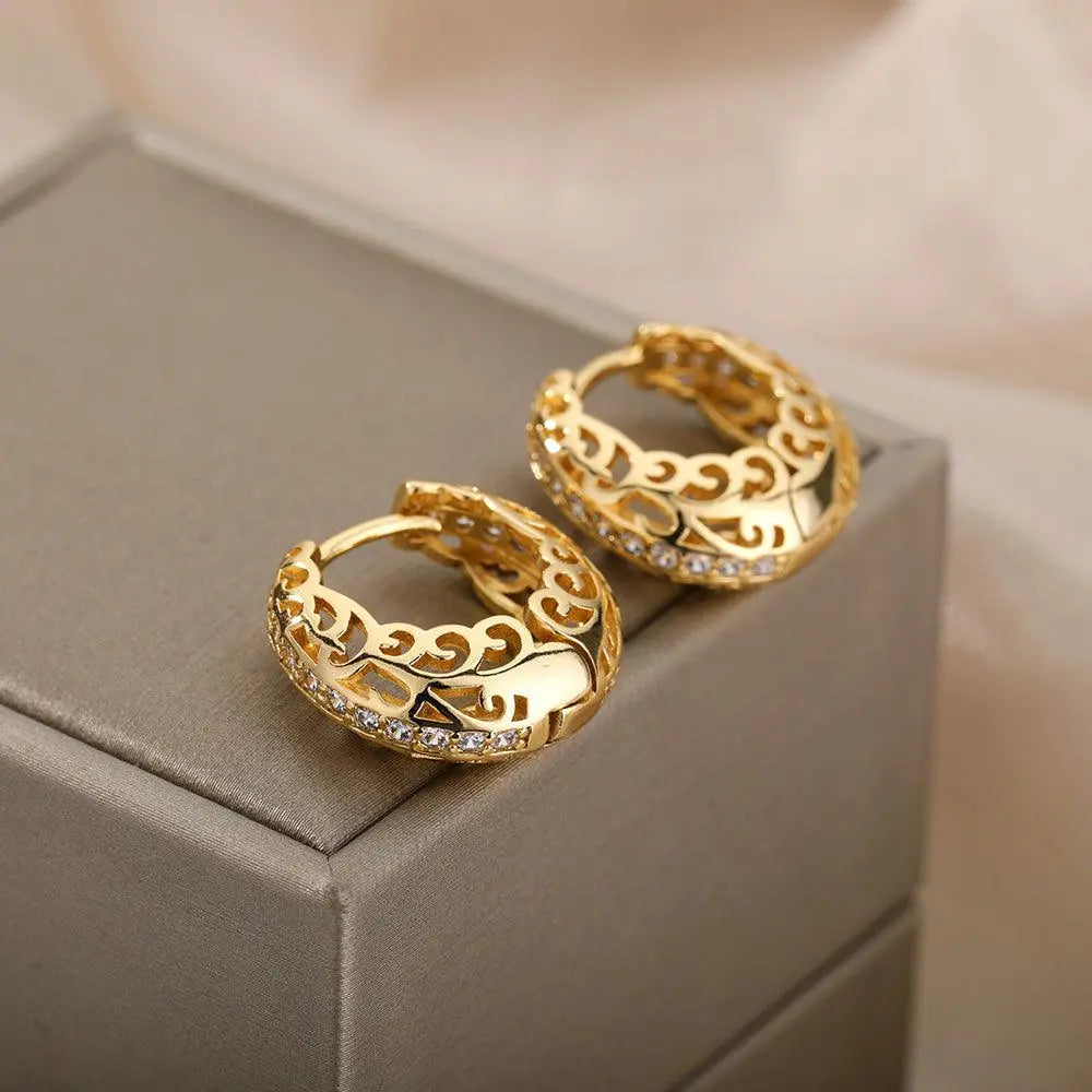 Minimalistische Mandala Oorbellen in Goud