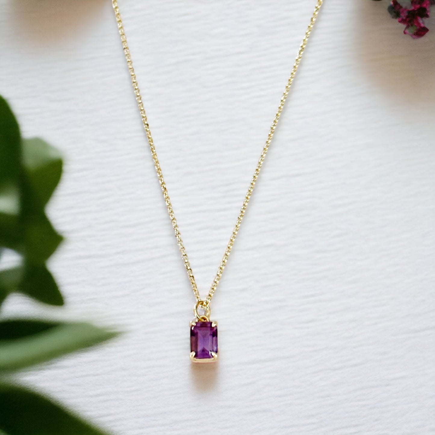 Violetta Amethyst Baguette Ketting