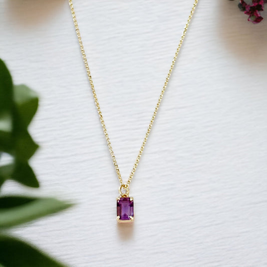 Violetta Amethyst Baguette Ketting