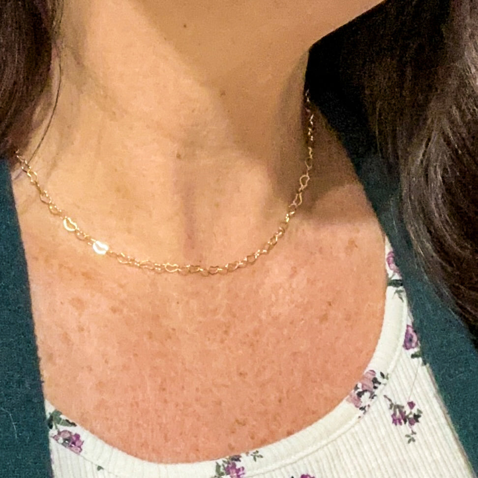 Amore Hart Link Choker Ketting
