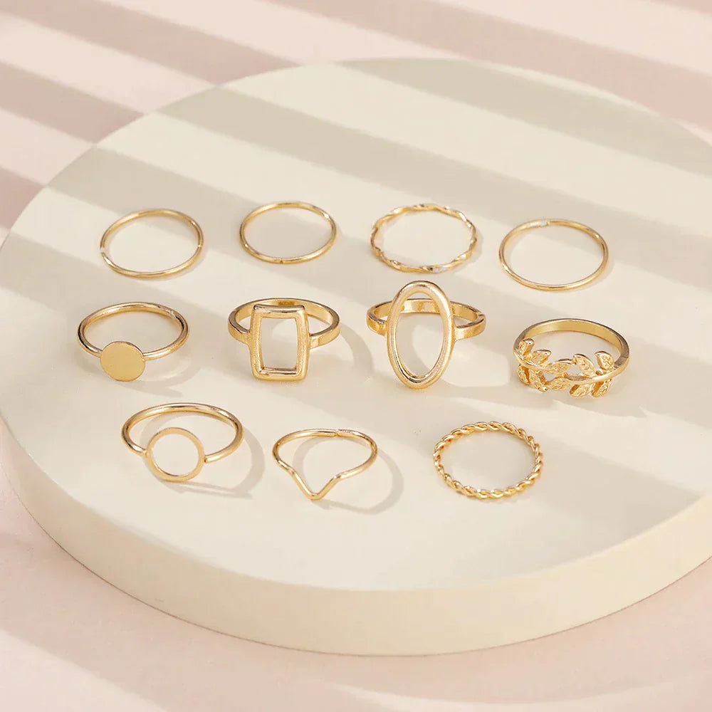 Pakket van 11 Vintage Zilveren Ringen