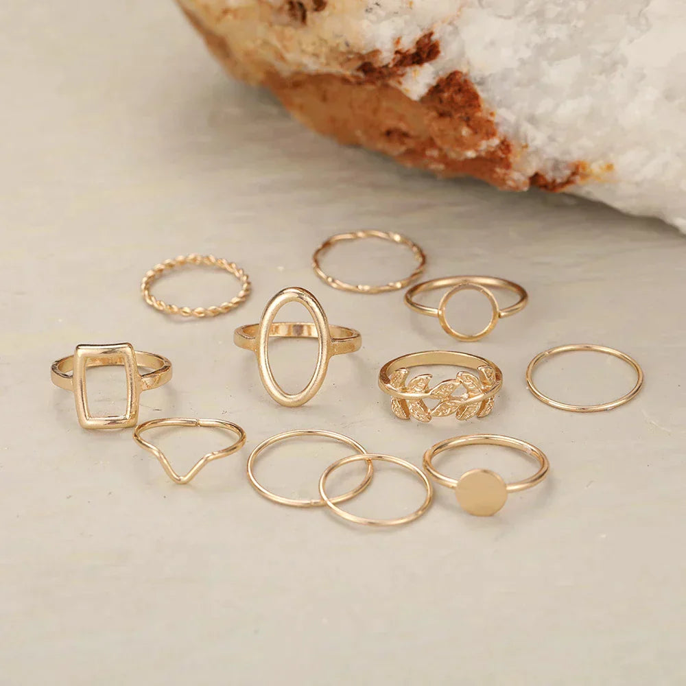 Pakket van 11 Vintage Zilveren Ringen