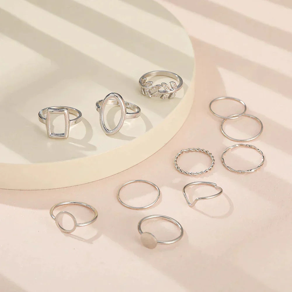 Pakket van 11 Vintage Zilveren Ringen