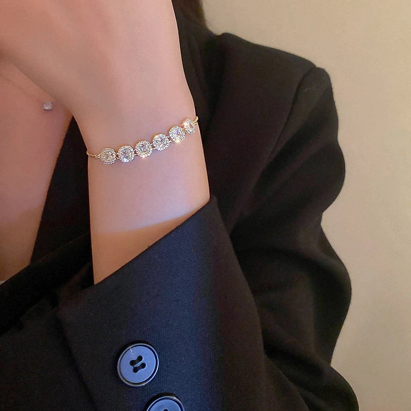 Verstelbare Luxe Armband met Gouden Zirkonia