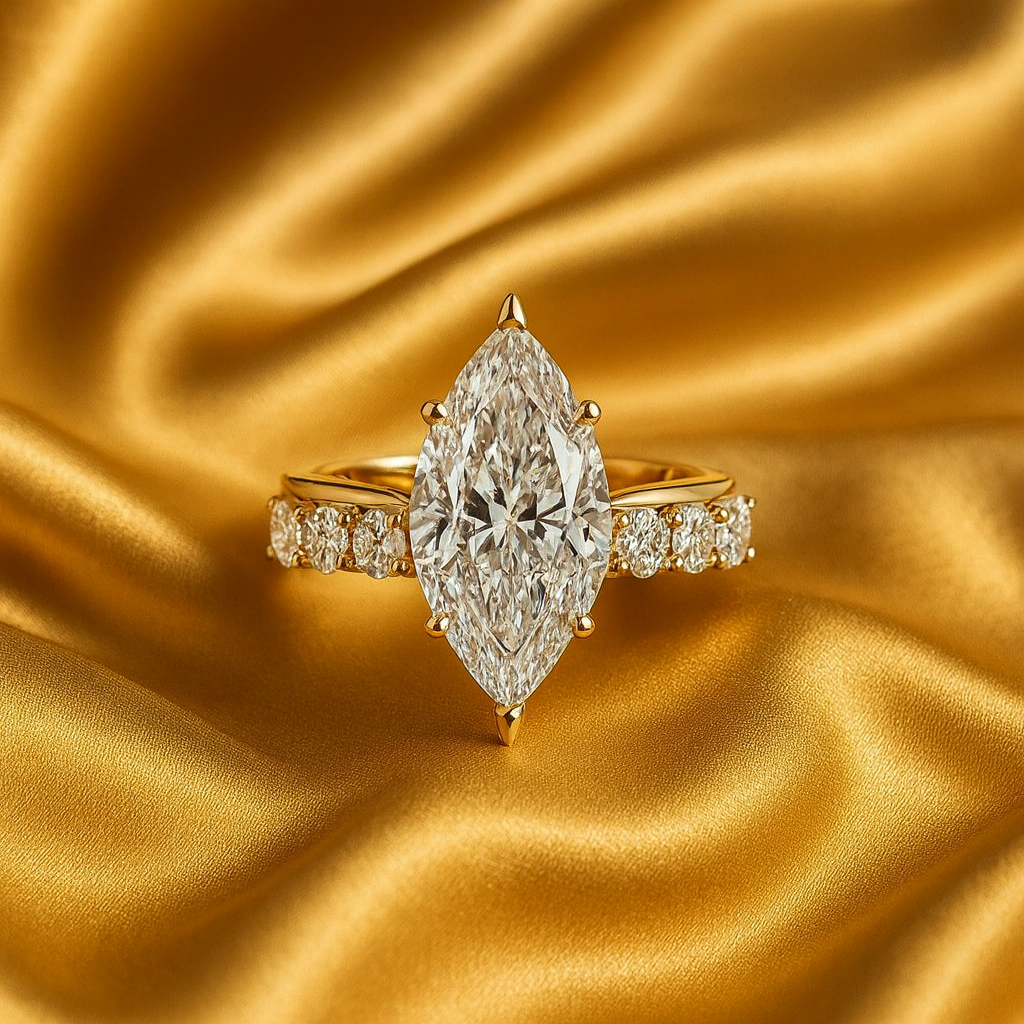 Marquise Diamanten Gouden Ring