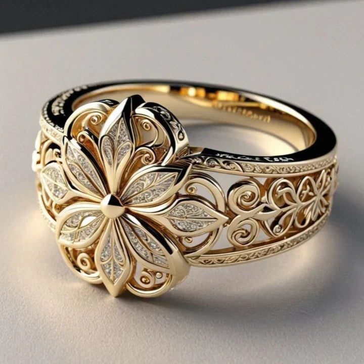 Blume Zirconia Exotische Gouden Ring