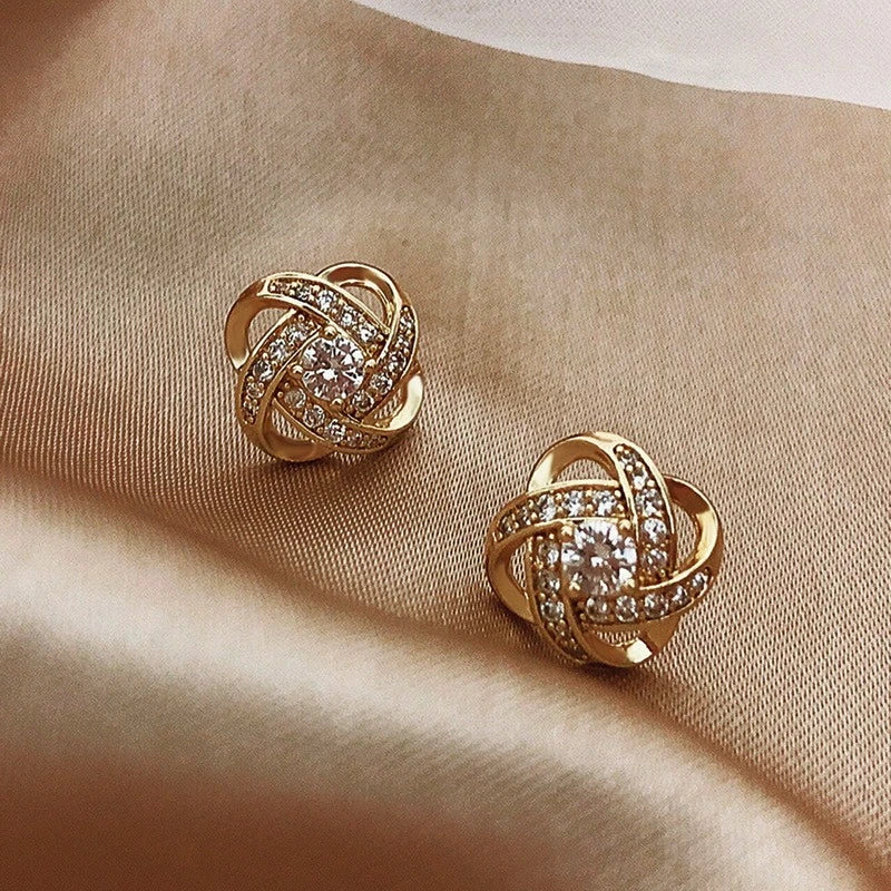 Zirconia Bol Oorbellen in Goud