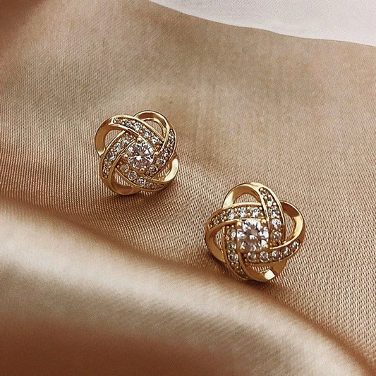Zirconia Bol Oorbellen in Goud