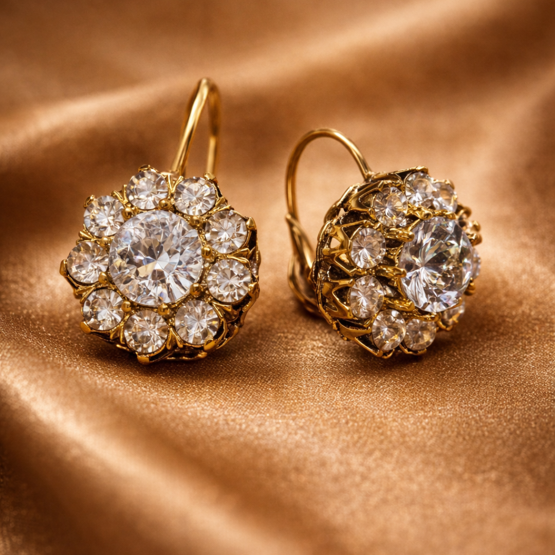 Luxe Vintage Zirkonia Oorbellen