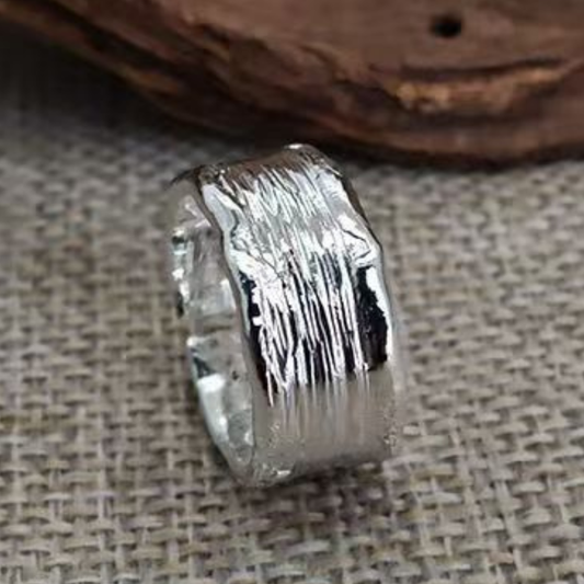 Soren | Geslagen Stijl Zilveren & Gouden Ring