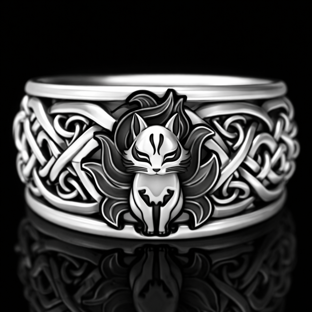 Vintage Boho Kat Gedetailleerde Zilveren Ring