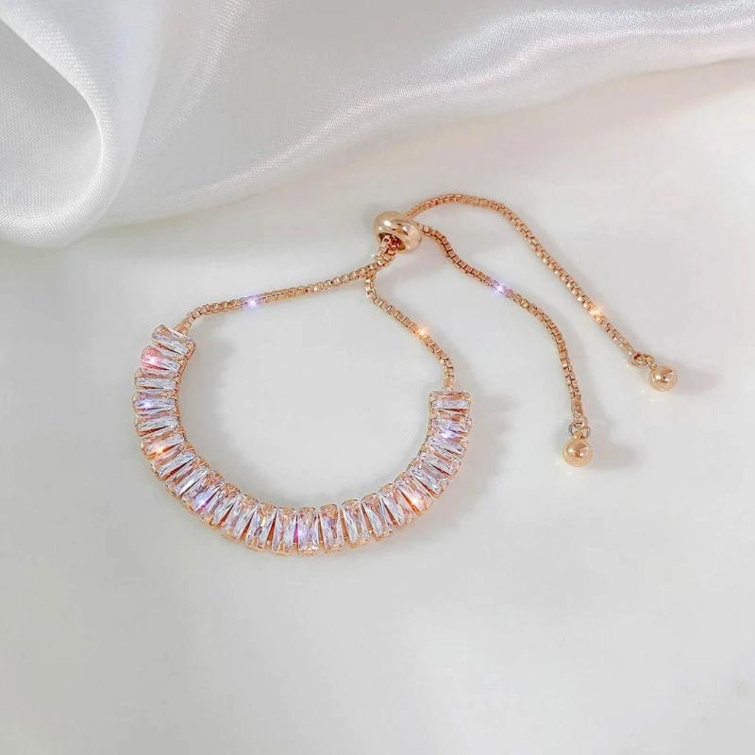 Verstelbare Armband van Cubic Zirconia in Goud