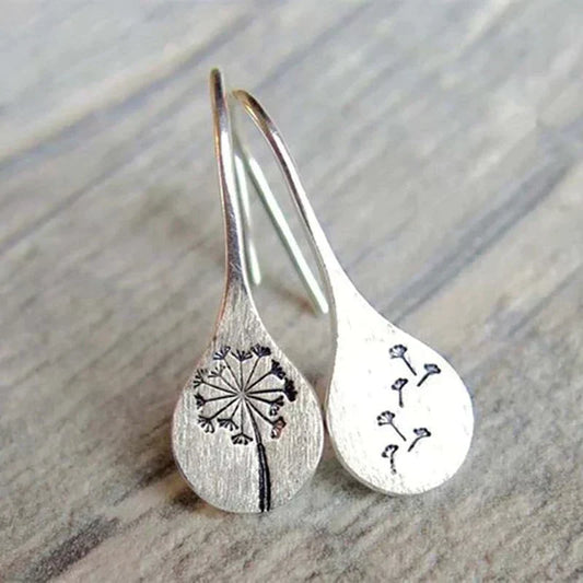 925 Sterling Zilveren Paardebloem Blad Oorbellen