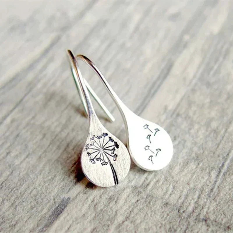 925 Sterling Zilveren Paardebloem Blad Oorbellen
